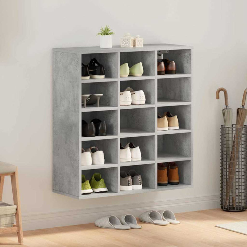 Shoe Cabinet, Concrete Grey