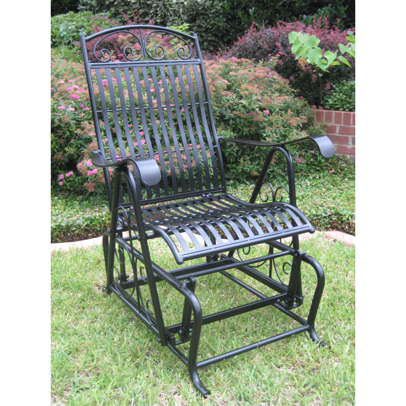 Fauteuil oscillant simple en fer Nocona, Noir