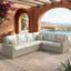 Canapé modulaire d'extérieur en forme de L de 116 po avec coussins Sunbrella Henri-1253964002