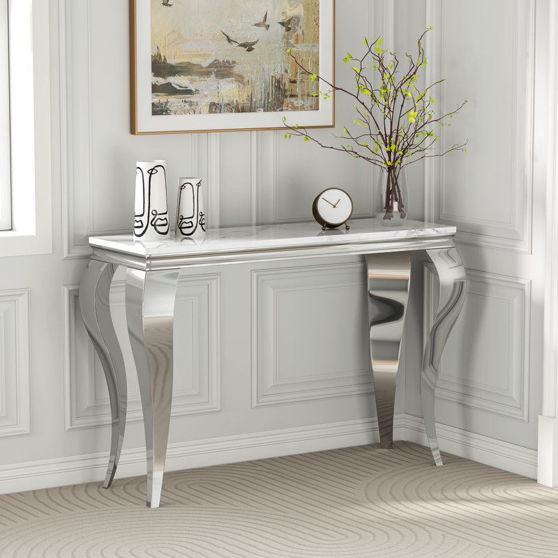 46.85'' Console Table, Silver
