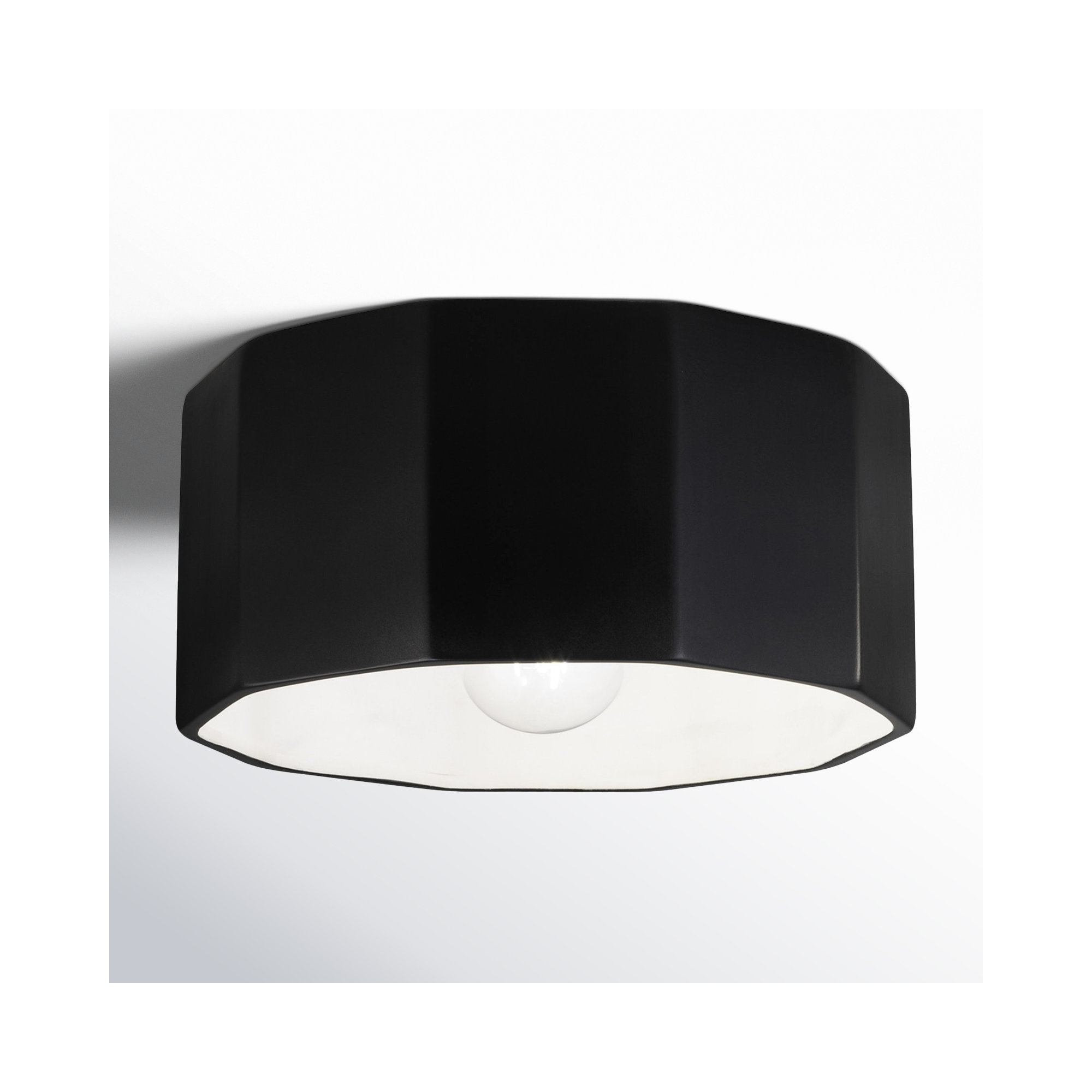 Logan Ceramic Novelty Outdoor Flush Mount, Bisque
