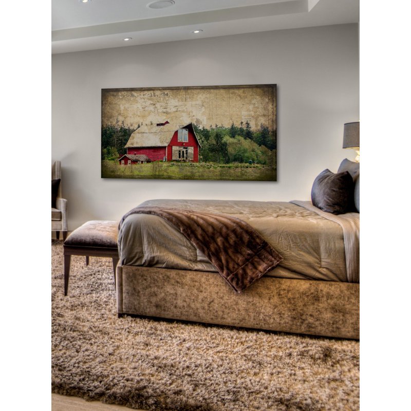 "Widbey’s Barn III" Print on Wrapped Canvas, 12" H x 24" W x 1.5" D