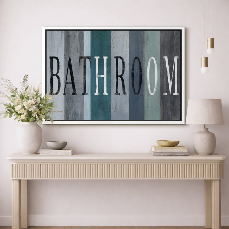 Art de salle de bain, images de salle de bain, impression encadrée sur toile, impression sur toile, Cadre blanc