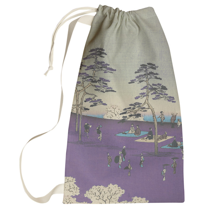 Macintyre Fabric Laundry Bag with Handles, Small ( 64" H x 20" W x 1.5" D), Purple