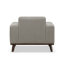 Canapé rembourré 3 pièces Vicenza Mid-Century, gris