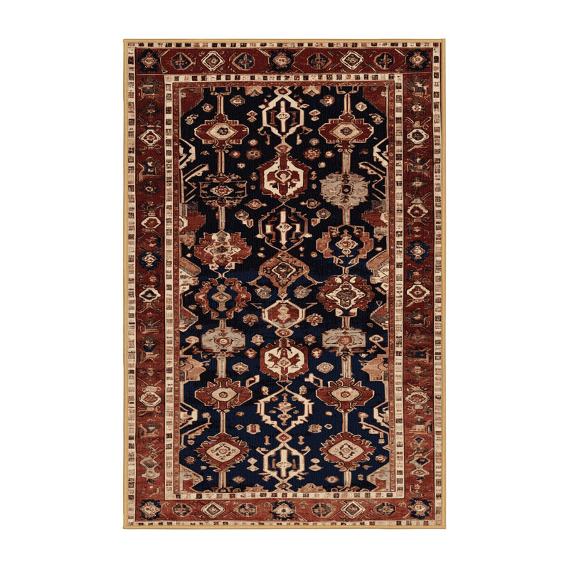 Machine Washable Persian Brown Area Rug, Rectangle 2' x 3'