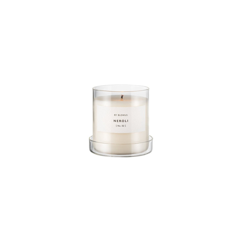 VALOA Scented Candle in Glass Container - Ylang-Ylang Fragrance - Small, 5.7 oz. Jar, Lily White