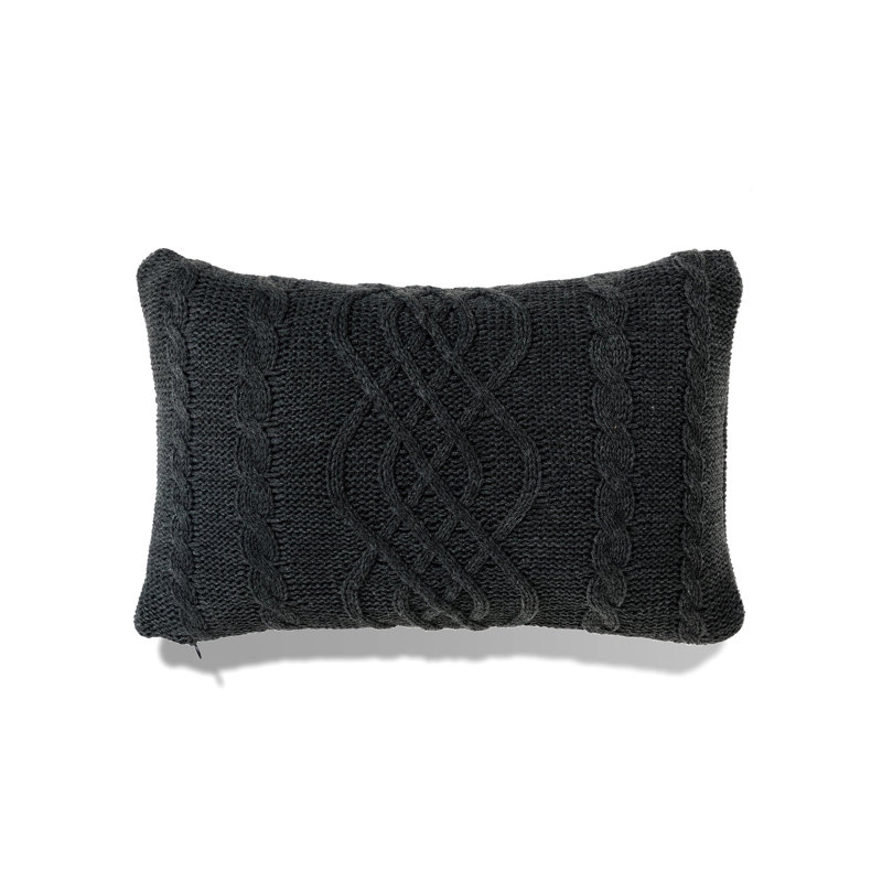 Housse de coussin et insert Banff, Crème, Mélange de duvet, H 16 po x l 24 po