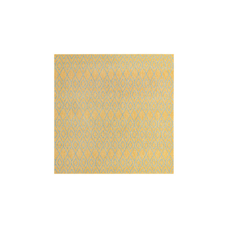 Tapis intérieur / extérieur Turks and Caicos, Bleu/jaune, Carré 10 pi 8 po