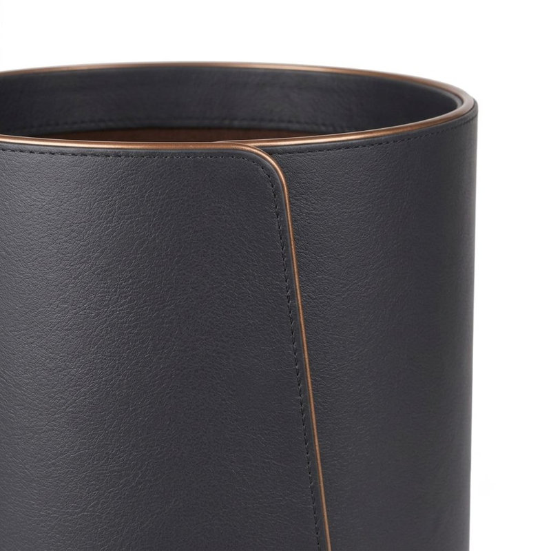 Bac en cuir noir