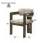 Chaise d'appoint en microfibre polie et finition noyer Kriaris Destin-1131815669