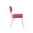 Laketon Dining Side Chair, Retro Red Faux Leather, Chrome Metal Legs