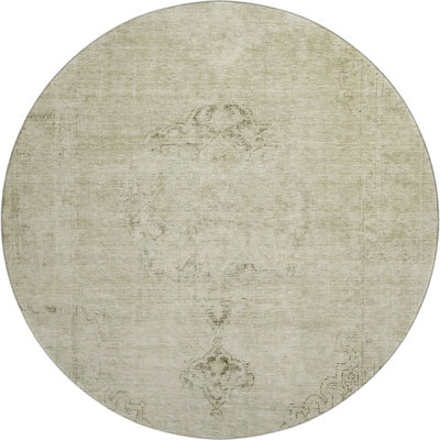 Premium Machine Washable Kiyondrea Beige Rug