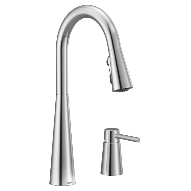 Sleek High Single Handle Kitchen Faucet, Chrome