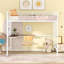 Full Metal Loft Bed With Desk And Metal Grid-1918460677