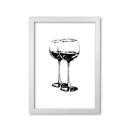 Black Wine Glasses - Print