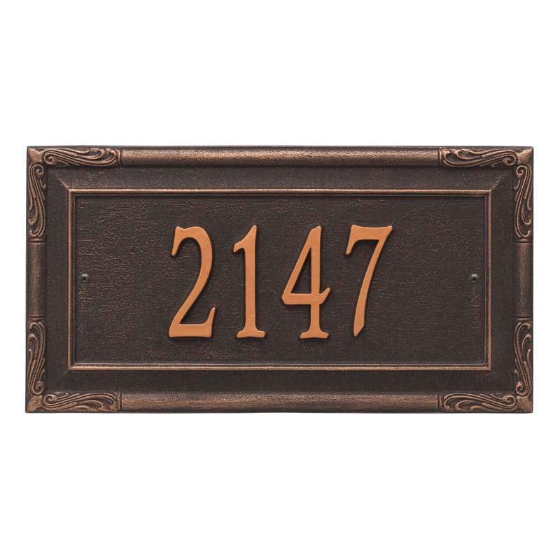Gardengate Personalized Grande 1-Line Wall Address Plaque, Oil Rubbed Bronze, Yes