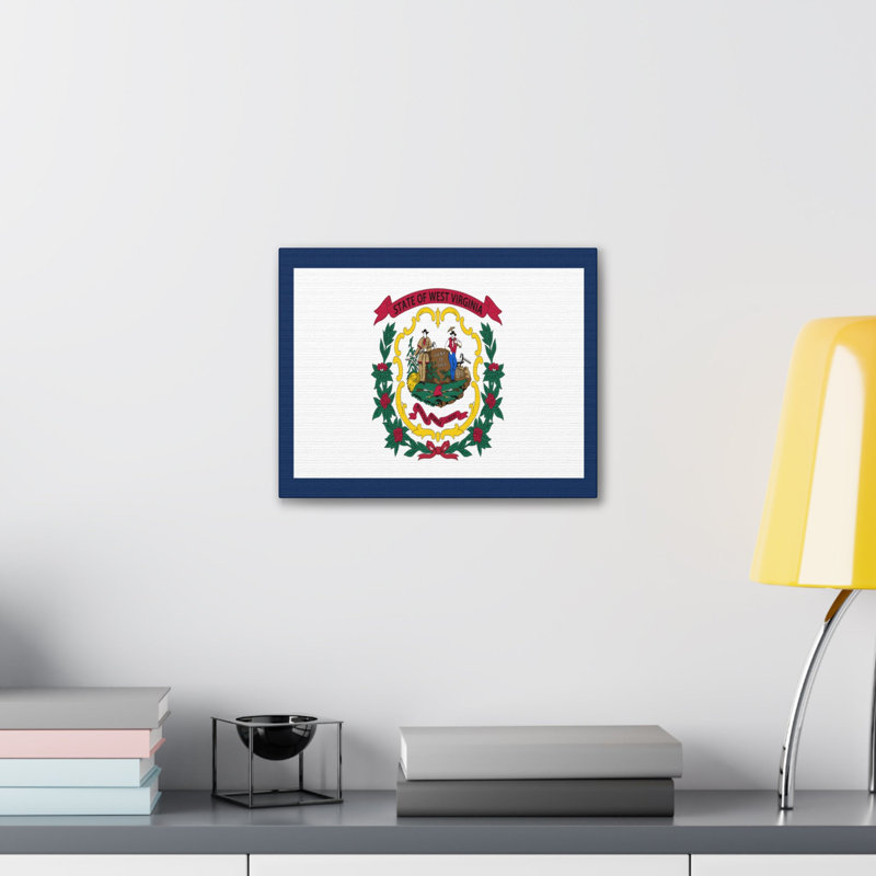 «West Virginia State Flag» sur toile, H 12 po x l 16 po
