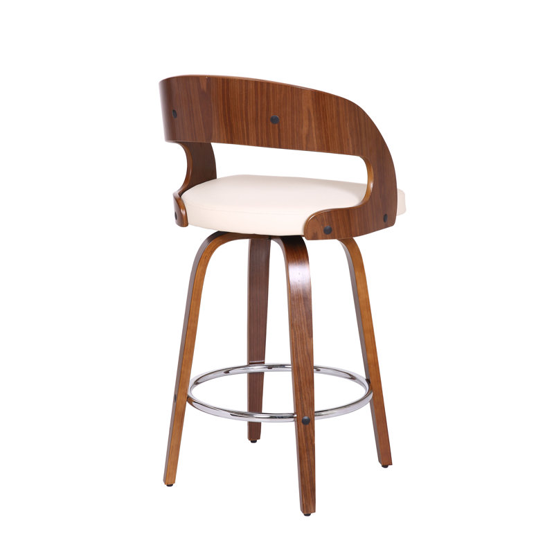 Pensacola Mid-century Swivel Counter Height Bar Stool - Thumbnail 2