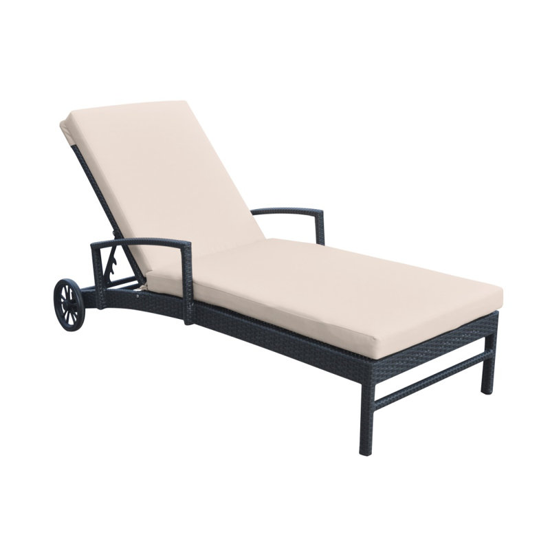 Chaise longue inclinable avec coussin Hathaway