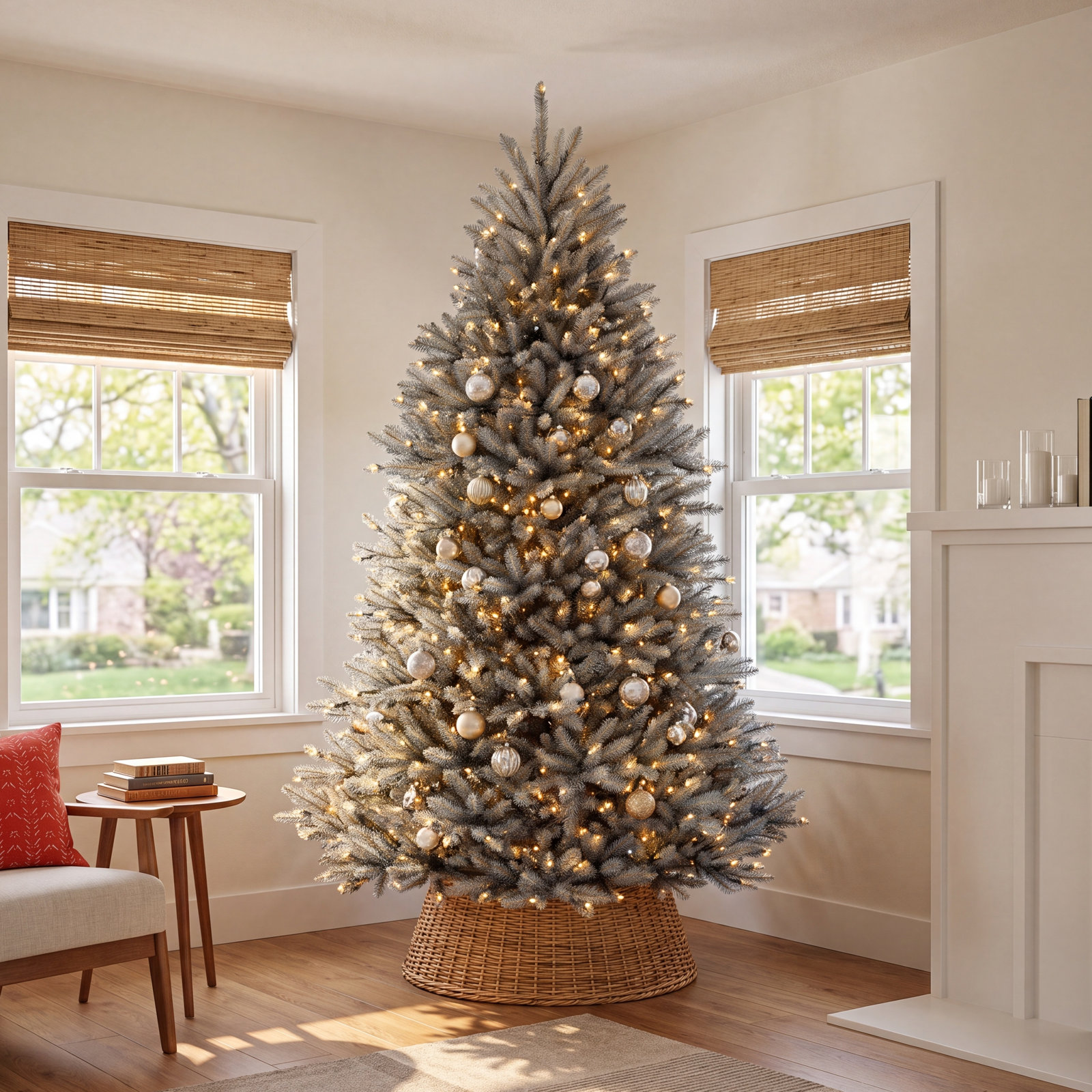 Pre-Lit Balsam Fir Christmas Tree, 90
