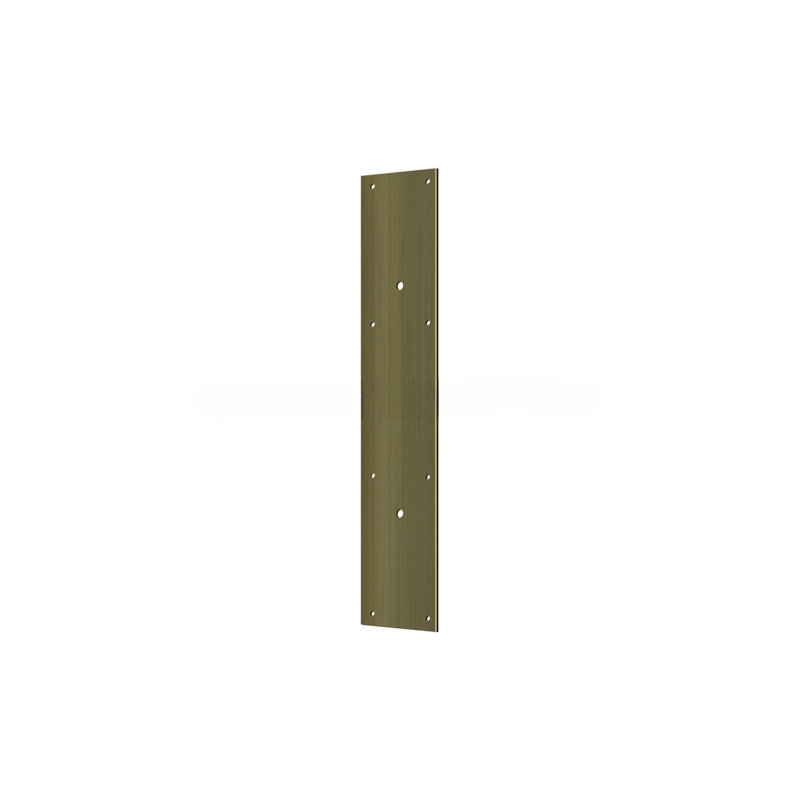 Deltana PPH3520U15A Push Plate 20" for 10" Door Pull in Antique Nickel, Polished Chrome