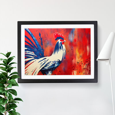 Rooster Splash Vol.4 Abstract 1 Piece Single Picture Frame Wall Art