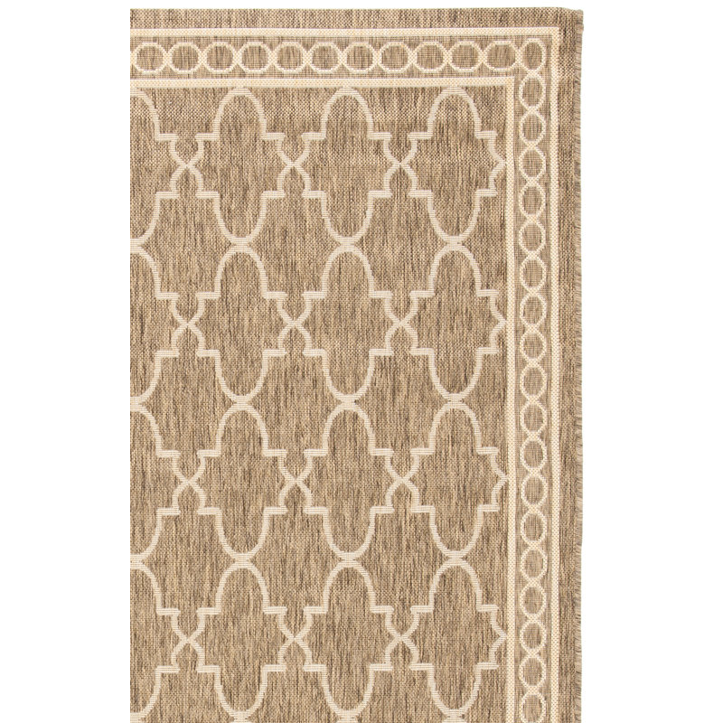 Tapis intérieur / extérieur beige Herefordshire, Rectangle 5 pi 3 po x 7 pi 7 po