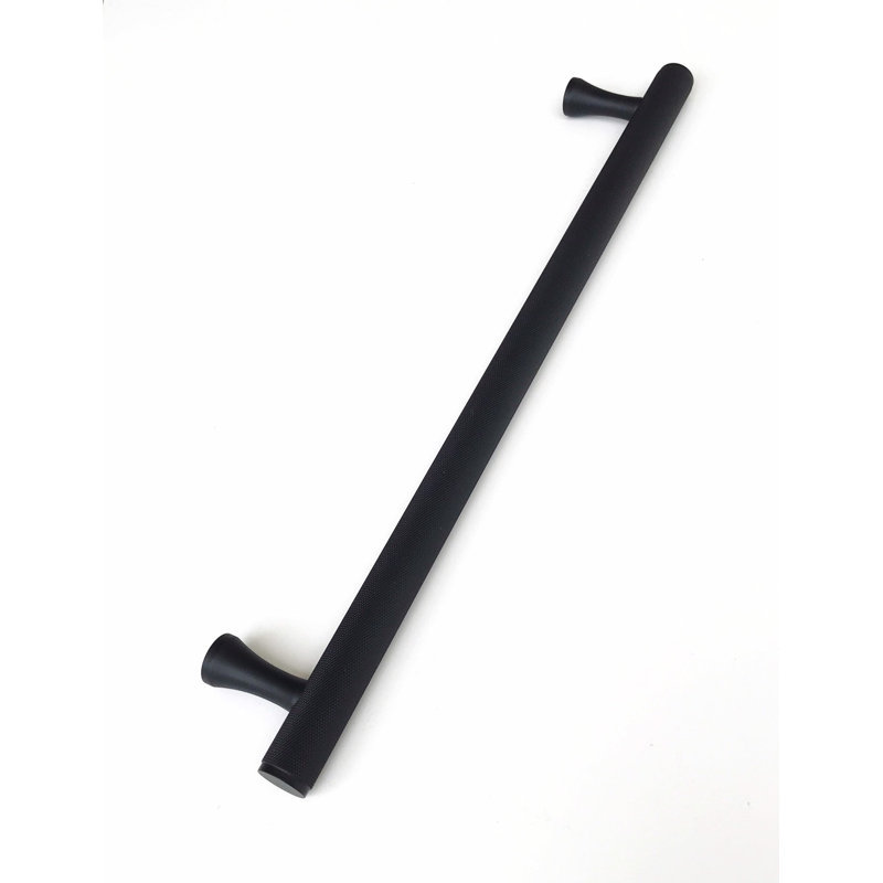 Texture Solid Brass Cabinet Handle, 11 5/16", Matte Black