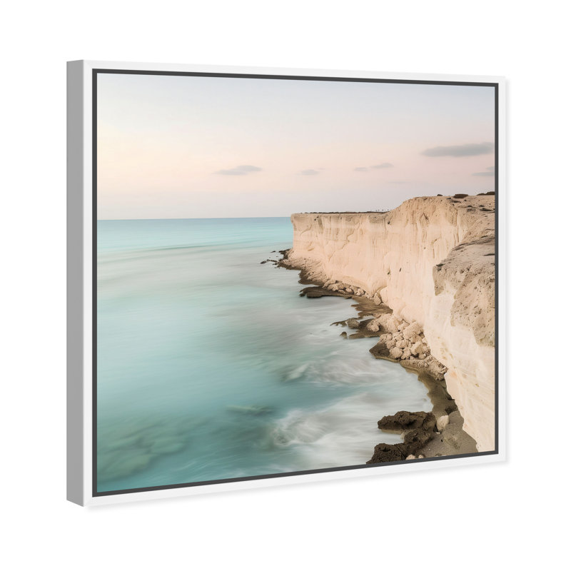 Coastal Edge I Print by Oliver Gal, 17" H x 17" W, White Floater Frame