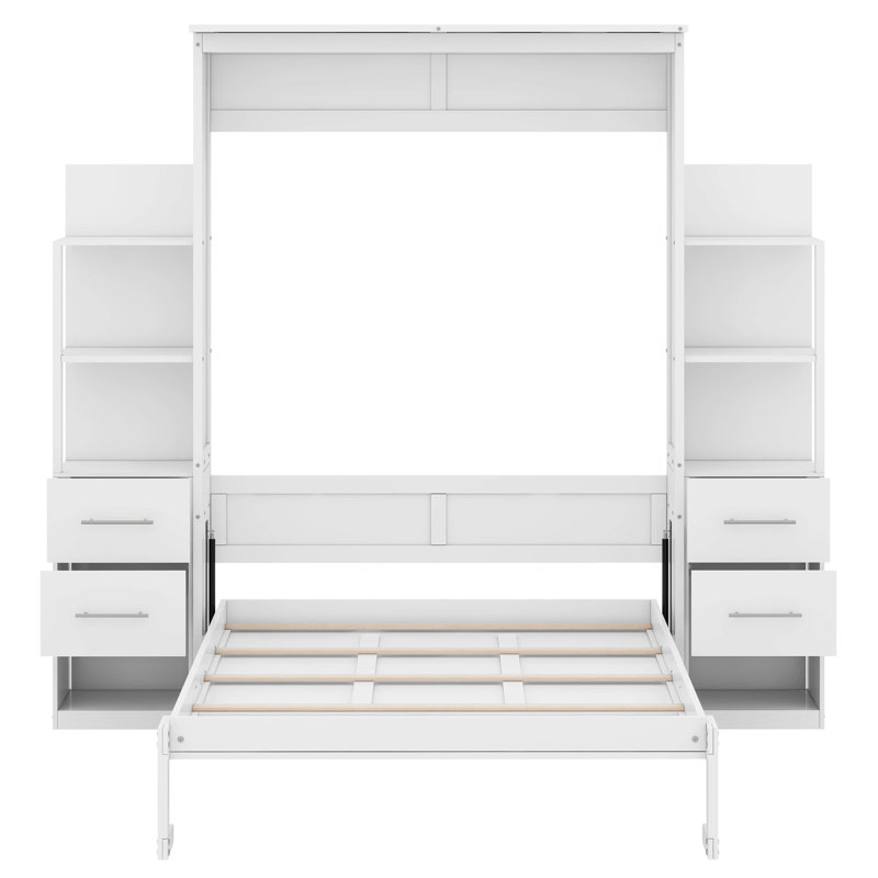 Lit escamotable Stephaie, Blanc, Queen