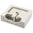 White Ceramic Rectangular Bathroom Sink 21"x16". Stylish European Style With Faucet Hole And Overflow. Arc Beautiful. Elegant Gracious. Ceramic. Low Water Absorption. Acid Stain Resistance. Smooth