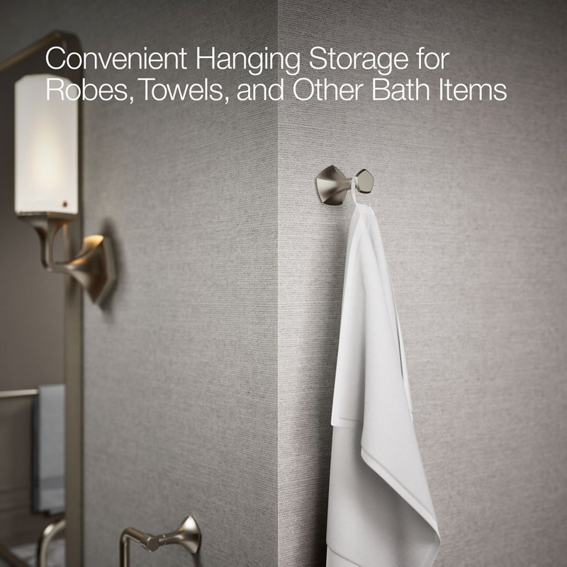 Occasion® Wall Mounted Robe Hook, Vibrant Brushed Nickel