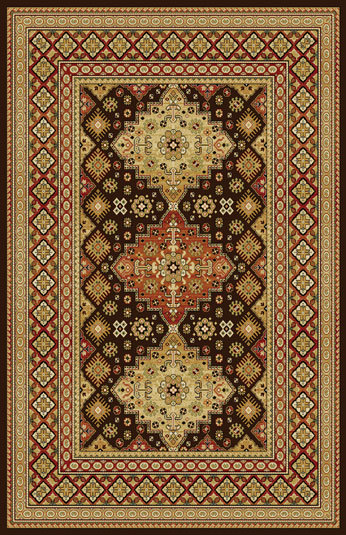 Tapis décoratif brune Gillmore, 5 pi 3 po x 7 pi 2 po