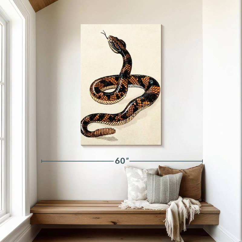 Brampt Rattlesnake, 45" H x 30" W