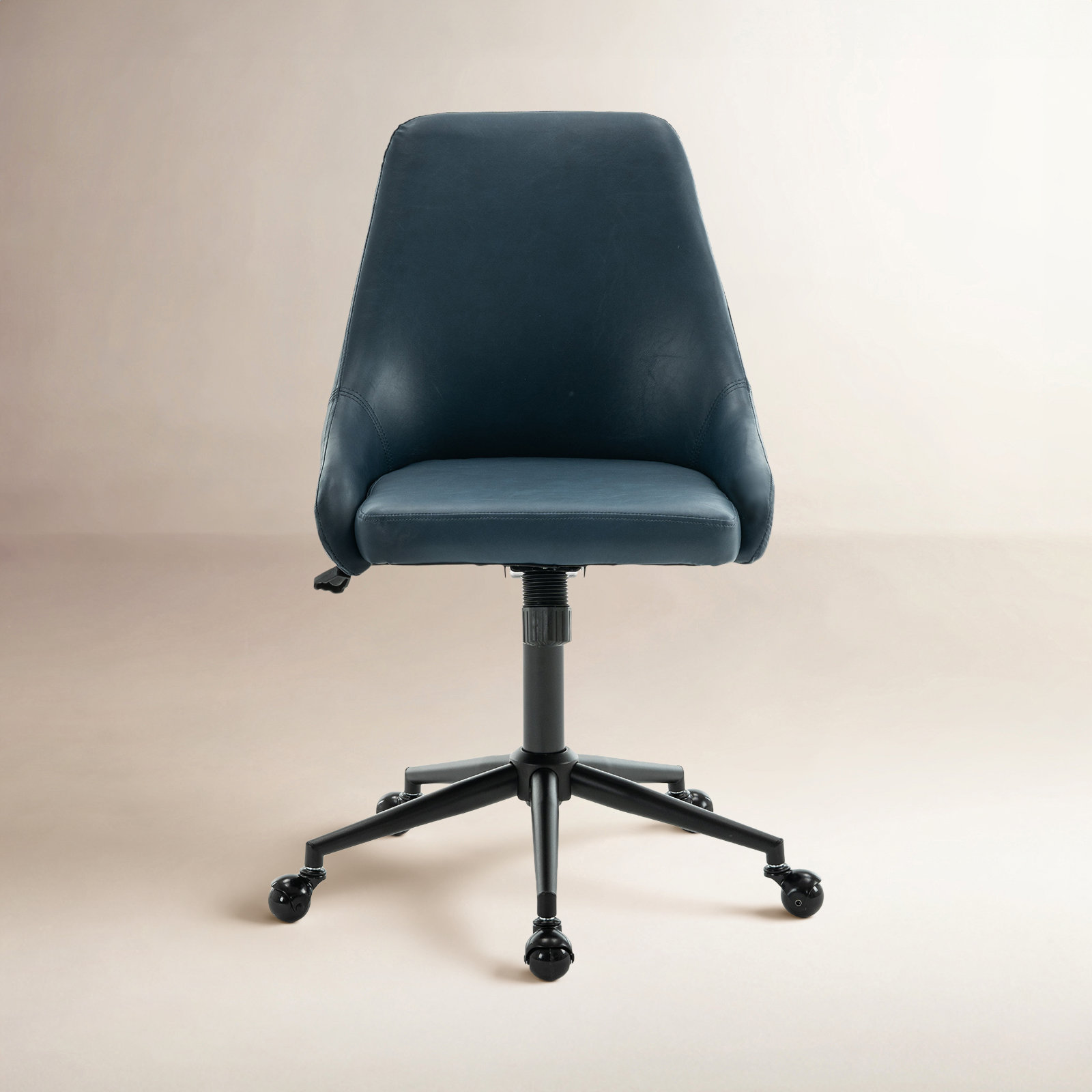 Vanora Office Chair, Navy Faux Leather