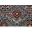Tapis zone en laine 9 pi 3 po x 9 pi 9 po "one-of-kind" noué la new age kazak