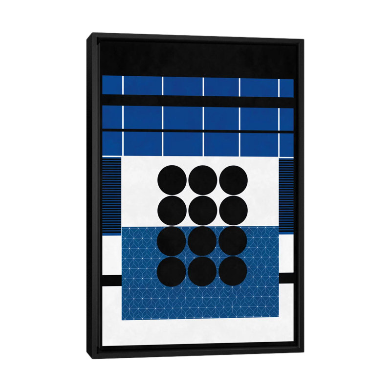 Albree Modern Study in Geometric, impression sur toile, Toile avec cadre noir, Pas de tapis, H 48 po x l 32 po x P 1,5 po