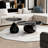 Modern simple round marble coffee table-104349809
