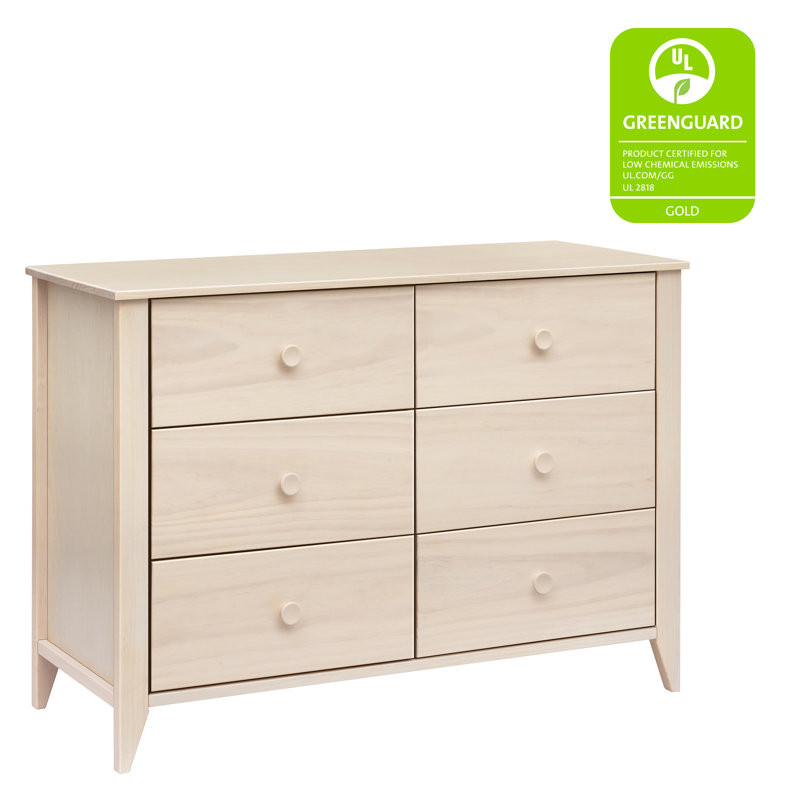 Sprout 6 Drawer Double Dresser, Washed Natural