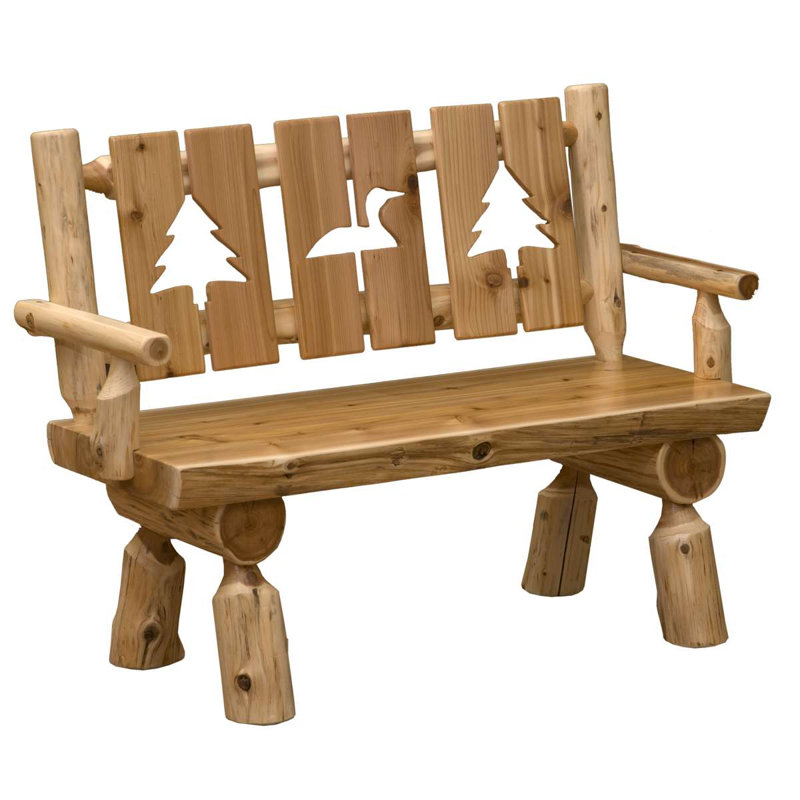 Banc à bûches en cèdre traditionnel, 72"