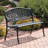 Ismenia Checkered 2-Person Cast Aluminum Garden Bench-1874630663