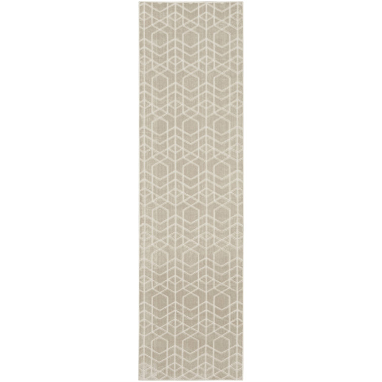 Nourison Washable Charm Silver Ivory Modern Indoor Rug