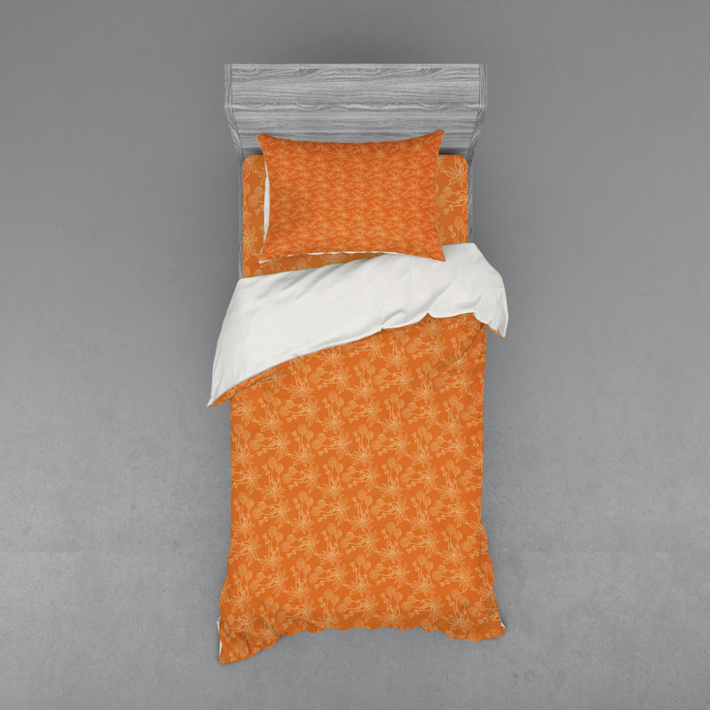 Ensemble de housse de couette en microfibre Burnt, Housse de couette simple + 6 pièces supplémentai