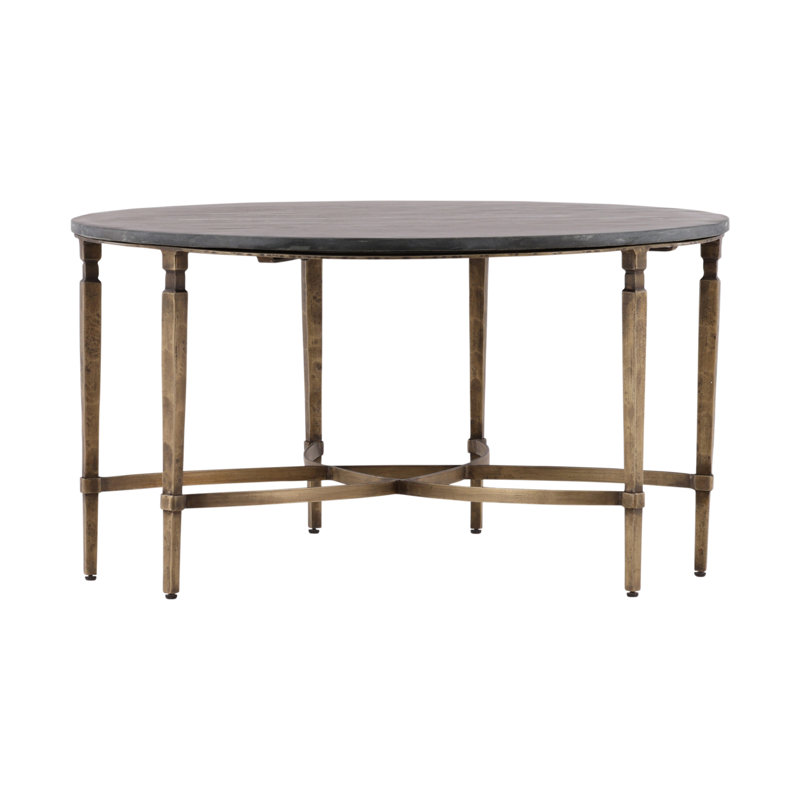  Pasadena Gold Iron Stone Coffee Table