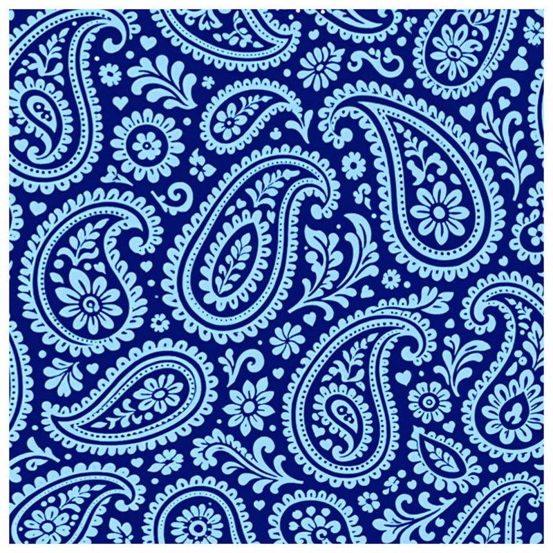 Couvertures florales bleues à motif cachemire, 60in W x 80in H