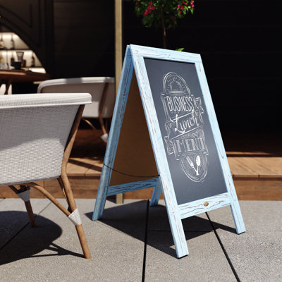 Millworks Flash Furniture Yes Porcelain Freestanding Wood Chalkboard