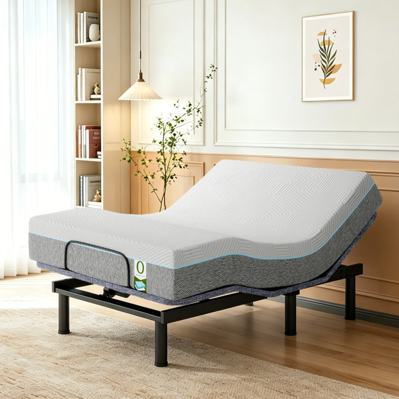 12" Adjustable Bed Base With Massage & Zero Gravity, App & Remote Control, Anti-Snore, USB Chargers, 750Lb Weight Capacity, Fits 5"-12" Mattresses Including Memory Foam