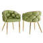 Chaise d'appoint rembourrée, ensemble de 2