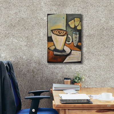 Toile rouge «Java Love» par Tim Nyberg, art mural sur toile